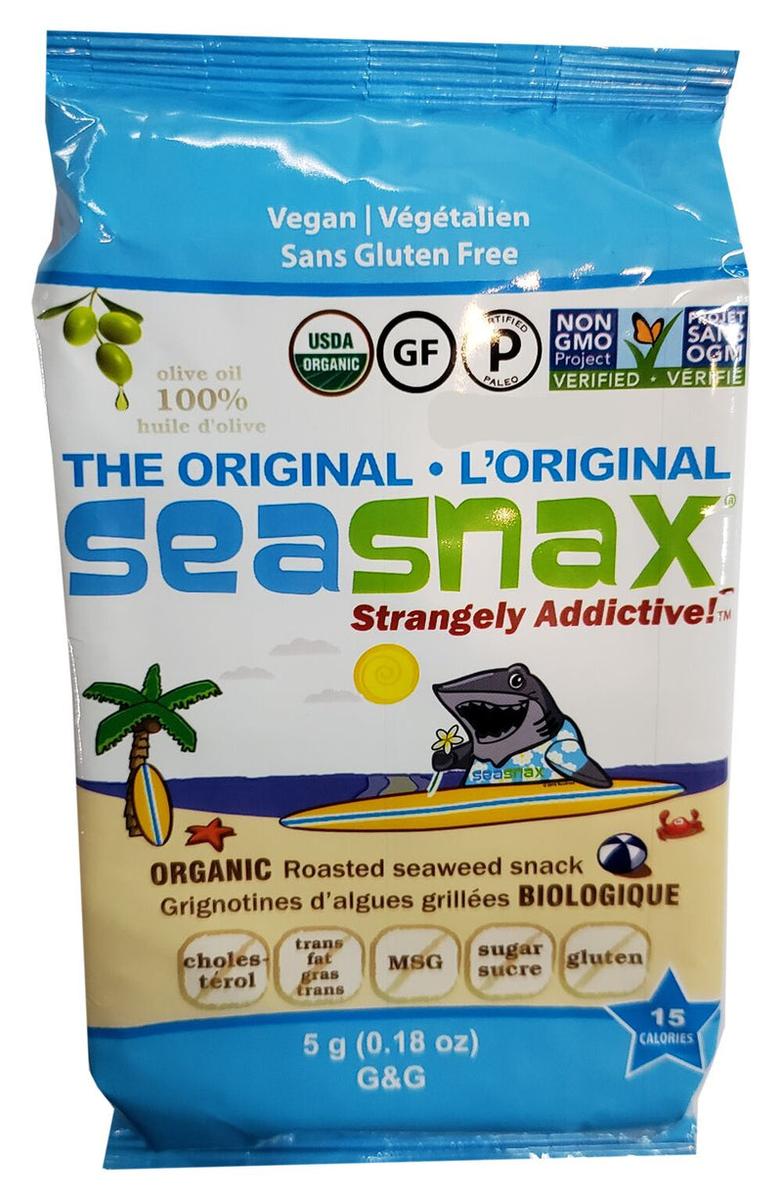 SEA SNAX ORGANIC VEGAN OLIVE OIL & SEA SALT SEAWEED
