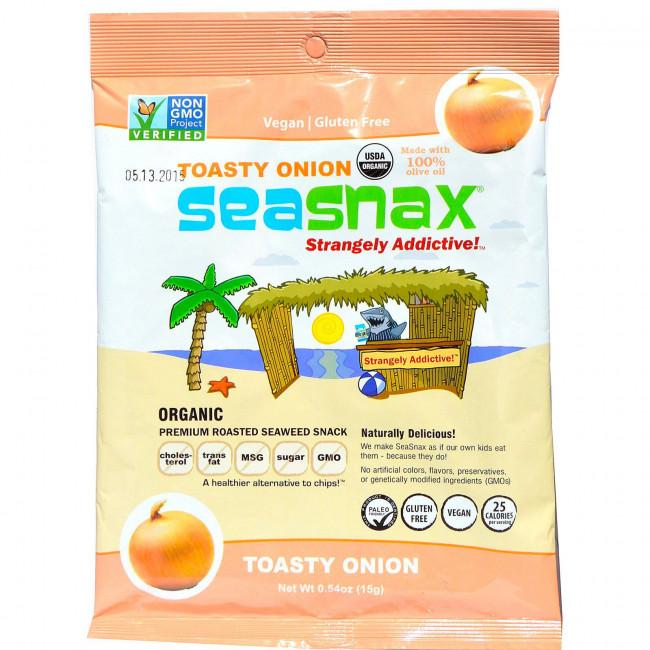 SEA SNAX ORGANIC TOASTY ONION SEAWEED SNACK