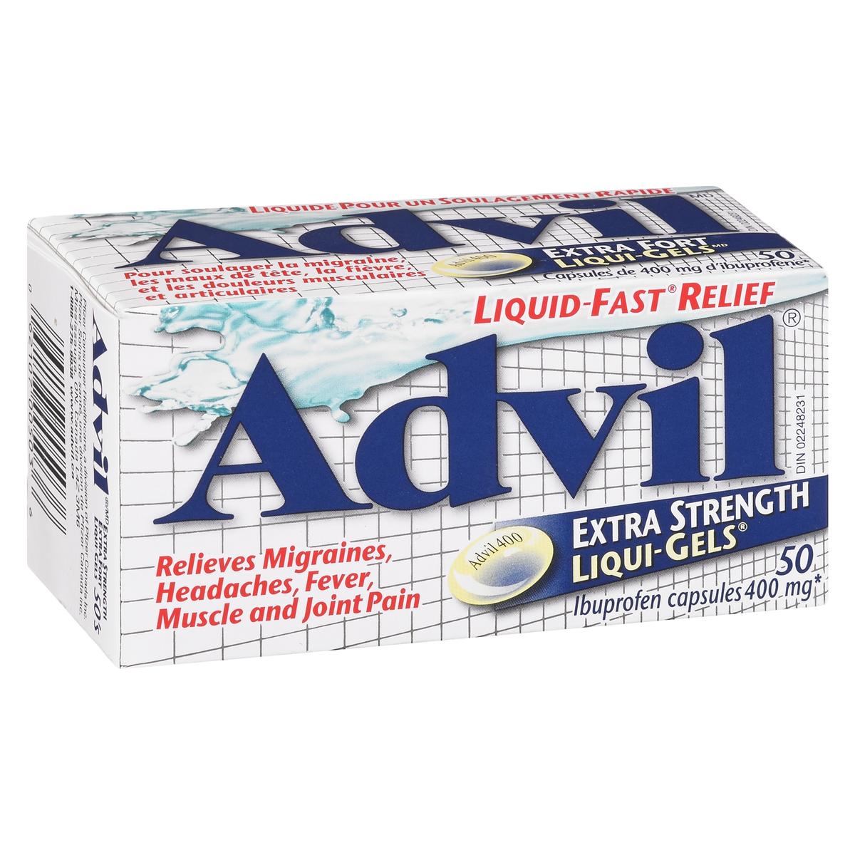 ADVIL IBUPROFEN LIQUID GEL EXTRA