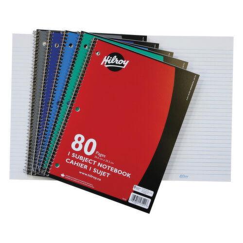 HILROY COIL BOOK RULED 80 PG 10 X 8