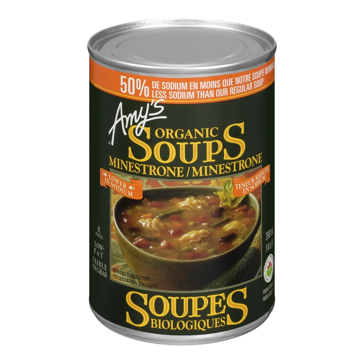 AMYS ORGANIC SOUP MINESTRONE LESS SODIUM
