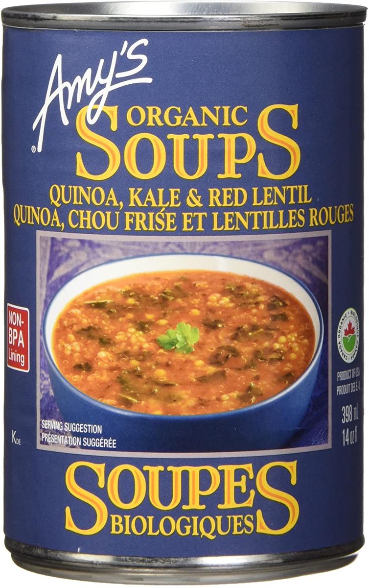 AMYS ORGANIC SOUP QUINOA KALE & RED LENTIL