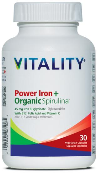 VITALITY POWER IRON+ ORGANIC SPIRULINA