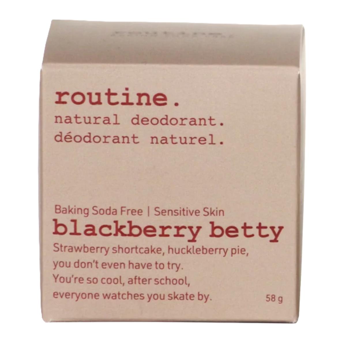 ROUTINE BLACKBERRY BETTY BAKING SODA FREE NATURAL DEODORANT