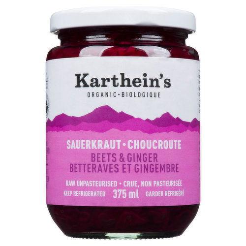 KARTHEINS ORGANIC UNPASTEIRIZED SAUERKRAUT BEET & GINGER