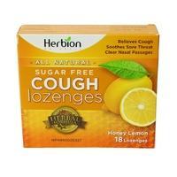 HERBION NATURALS SUGAR FREE COUGH LOZENGES HONEY LEMON