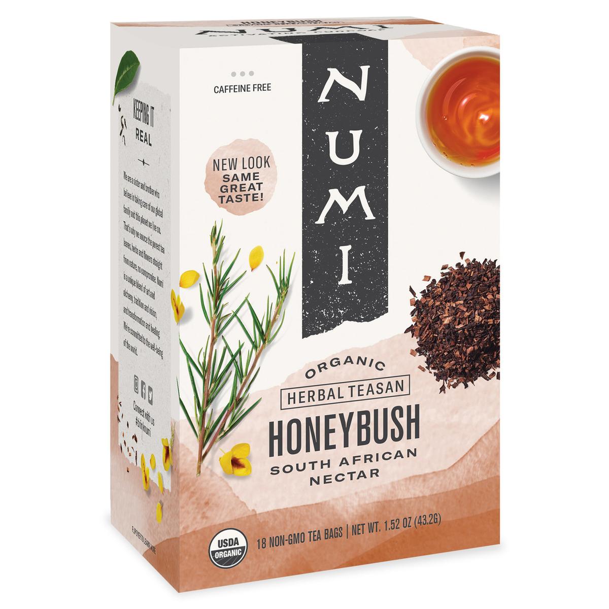Numi Organic Honeybush Herbal Tea Bags